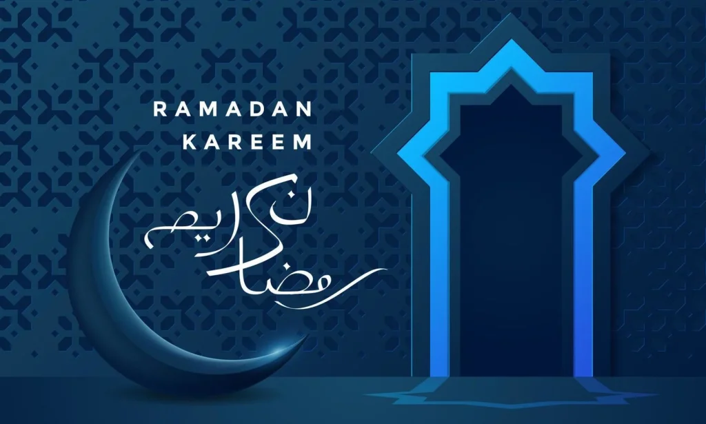 ramadan kareem arabic calligraphy background illustration free vector