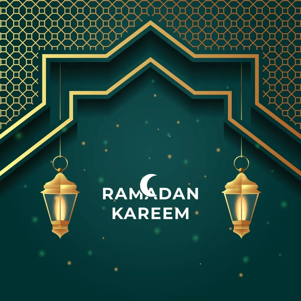 ramadan kareem greeting card background illustration free vector 1